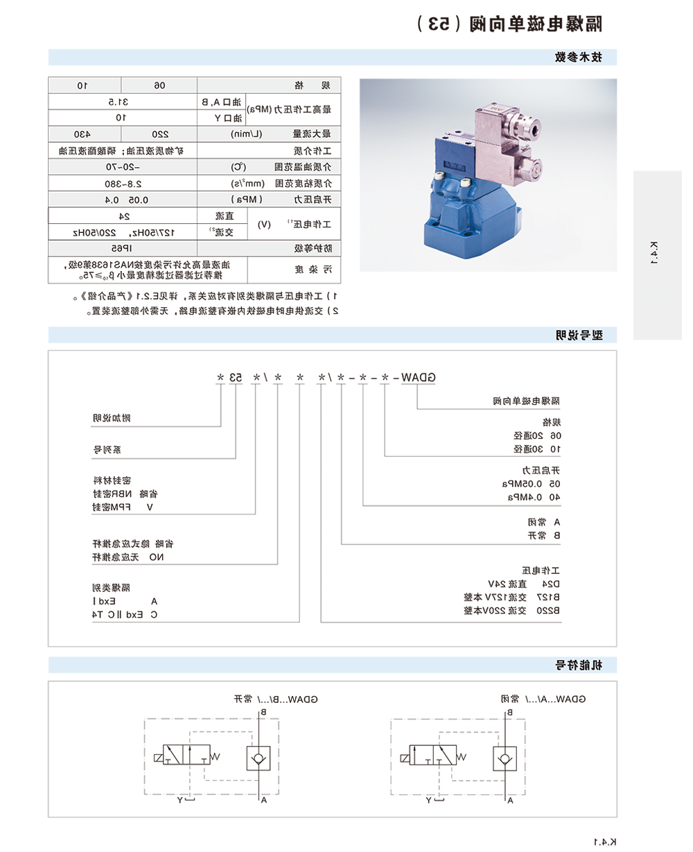 隔爆电磁单向阀