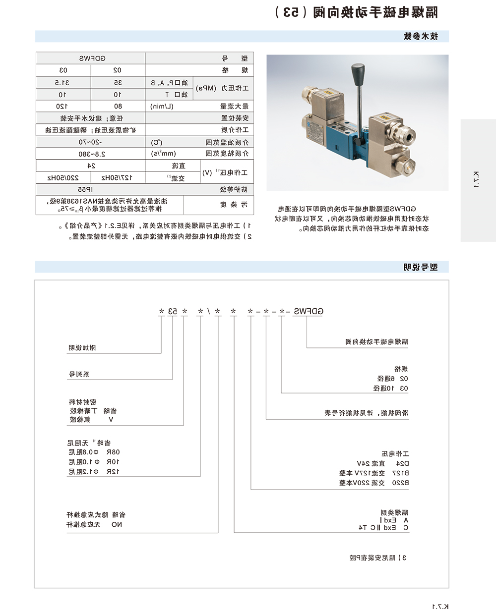 隔爆电磁手动换向阀