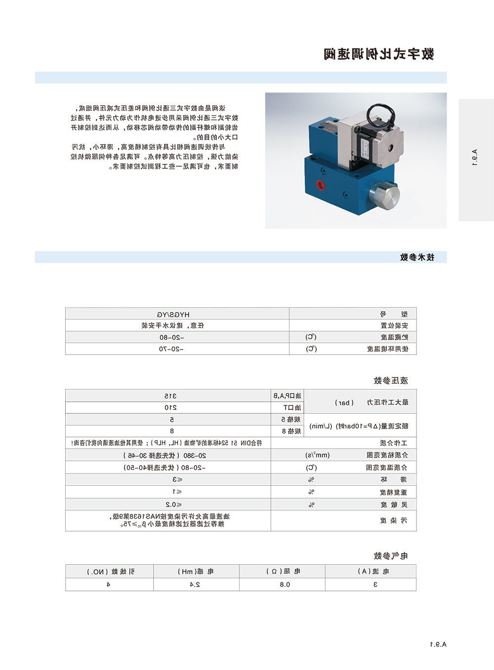 数字式比例调速阀